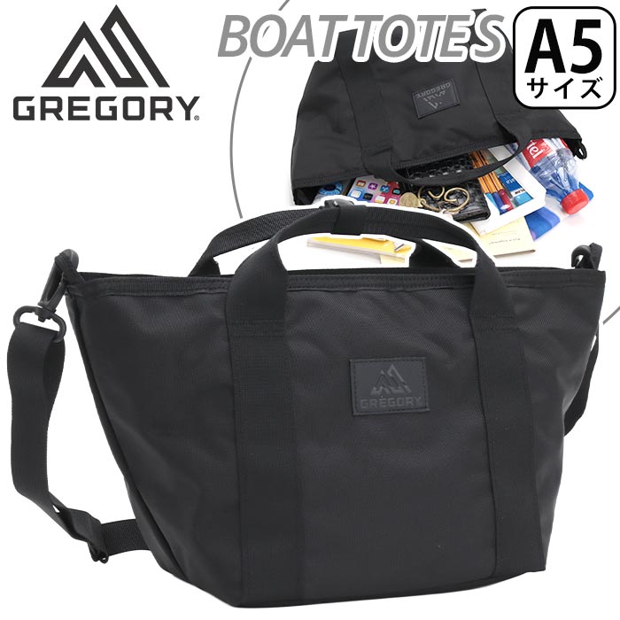 Other - GREGORY グレゴリー トートバッグ メンズ レディース 正規品 トート ミニトート 手持ち ショルダーバッグ 2way 肩掛け 斜め掛け ブラック A5 男女兼用 通勤 通学 街用 タウンユース 都会 人気 おしゃれ ボートトート BOAT TOTE S