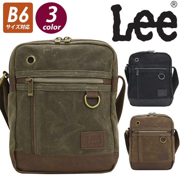 乐天商城 - リー ショルダーバッグ Lee メンズ レディース ショルダー ミニショルダー ミニ 斜め掛け 肩掛け バッグ カバン サブバッグ 旅行 散歩 アウトドア ブラック 黒 パラフィン加工 ダメージ加工 ビンテージ風 ユニセックス かっこいい おしゃれ 大人 カジュアル B6 320-4030