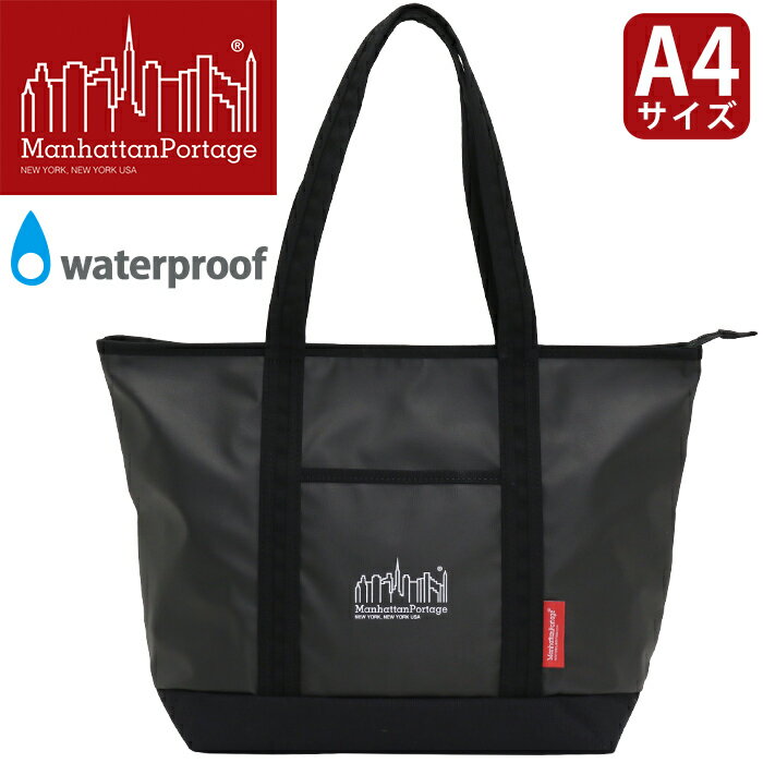 ManhattanPortage マンハッタンポーテージ 正規品 MP Logo Printed Cherry Hill Tote Bag MPロゴ プリンテッド チェリーヒル トートバッグ メンズ レディース 男女兼用 ブラック MP1306ZP