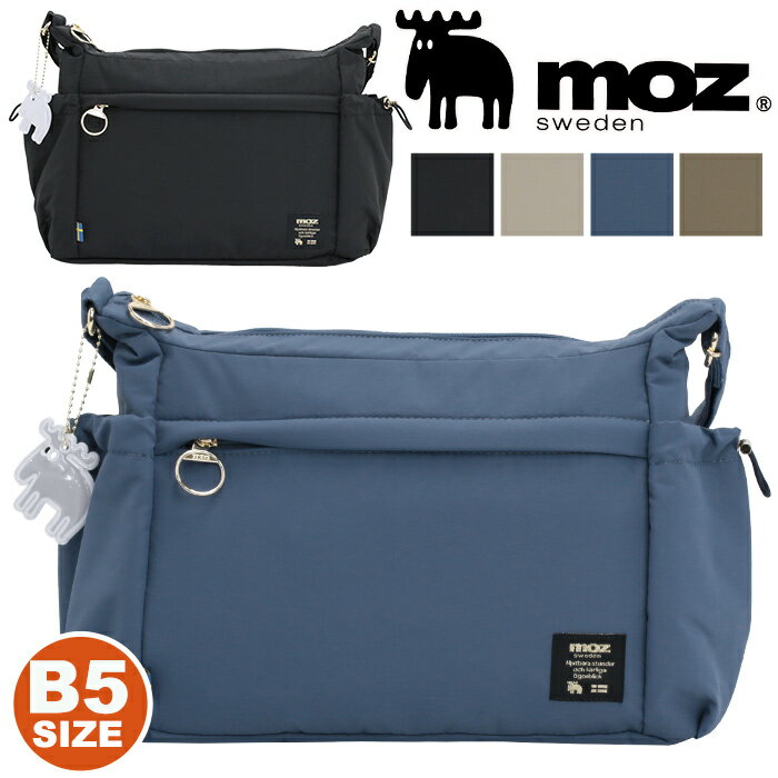 樂天商城 - ショルダーバッグ モズ moz レディース ショルダー バッグ 斜め掛けバッグ 肩掛け デイリー かばん 女性 女の子 旅行 散歩 サブバッグ アウトドア はっ水 軽量 シンプル ワンショルダー 北欧 大人 かわいい カバン カジュアル ママ 学生 おでかけ B5 ブラック 黒 ZLQK-02