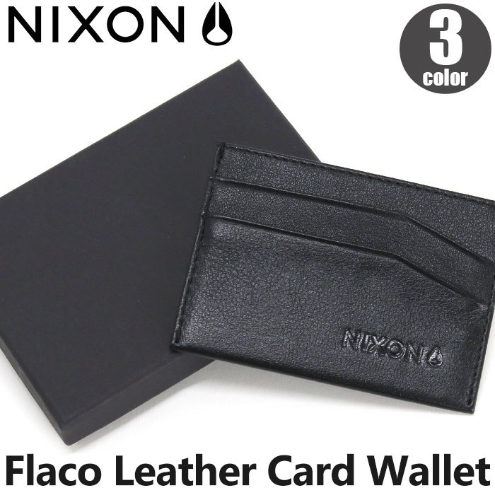 【SALE】 カードケース NIXON ニクソン 正規品 Flaco Leather Card Wallet フラコ レザー カード ウォレット カード入れ カード収納 かっこいい おしゃれ ビジネス 高級感 上品 ブラック