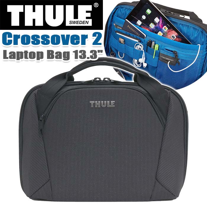 楽天PALLONE ROSSO パローネロッソビジネスバッグ THULE スーリー ブリーフケース 正規品 ショルダー トート 手持ち 丈夫 13.3インチ PC収納 タブレット 頑丈 丈夫 メンズ 男性 ビジネス 仕事 機能的 斜め掛け 通勤 通勤用 都会派 キャリーオン A4 Thule Crossover 2 Laptop Bag 13.3