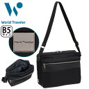 ワールドトラベラー ショルダーバッグ World Traveler メンズ 正規品 エラン ビジネスバッグ ビジネス バッグ 肩掛け 斜め掛け ビジネスショルダ...