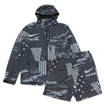 F.C.R.B. × NIKE / エフシーレアルブリストル ナイキWOVEN PRACTICE JACKET & SHORTS SET / ウーブン プラクティス ジャケット ショーツ セットBLACK / ブラック 黒 2016SS 国内正規品 FCRB SOPH. ソフ 美中古品【中古】