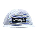 Supreme × COMME des GARCONS SHIRT /シュプリーム コムデギャルソンCamp Cap / キャンプ キャップBlue Stripe / ブルー ストライプ 青2012SS 正規品 新品同様品【中古】