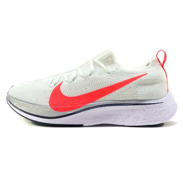 2018 NIKE/ナイキZOOM VAPORFLY 4% FLYKNIT EKIDEN PACK /ズーム ベイパーフライ フライニット エキデン パックWhite/Flash Crimson / ホワイト フラッシュクリムゾン【AJ3857-160】 国内正規品 新古品【中古】