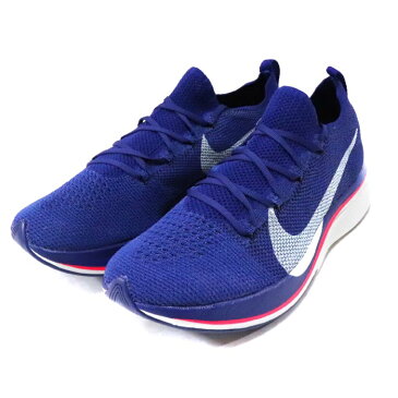 2019 NIKE / ナイキZOOM VAPORFLY 4% FLYKNIT /ズーム ベイパーフライ フライニットDEEP ROYAL BLUE/GHOST AQUA-RED ORBIT /ディープ ロイヤル ブルー ゴースト アクア レッド オービット【AJ3857-400】国内正規品 新古品【中古】