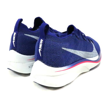 2019 NIKE / ナイキZOOM VAPORFLY 4% FLYKNIT /ズーム ベイパーフライ フライニットDEEP ROYAL BLUE/GHOST AQUA-RED ORBIT /ディープ ロイヤル ブルー ゴースト アクア レッド オービット【AJ3857-400】国内正規品 新古品【中古】