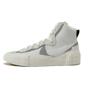 NIKE × sacai / ナイキ サカイBlazer Mid /ブレザー ミッドWHITE/WOLF GREY-PURE PLATINUM BLANC/PLATINE PUR/GRIS LOUP【BV0072-100】2019 国内正規品 新古品【中古】