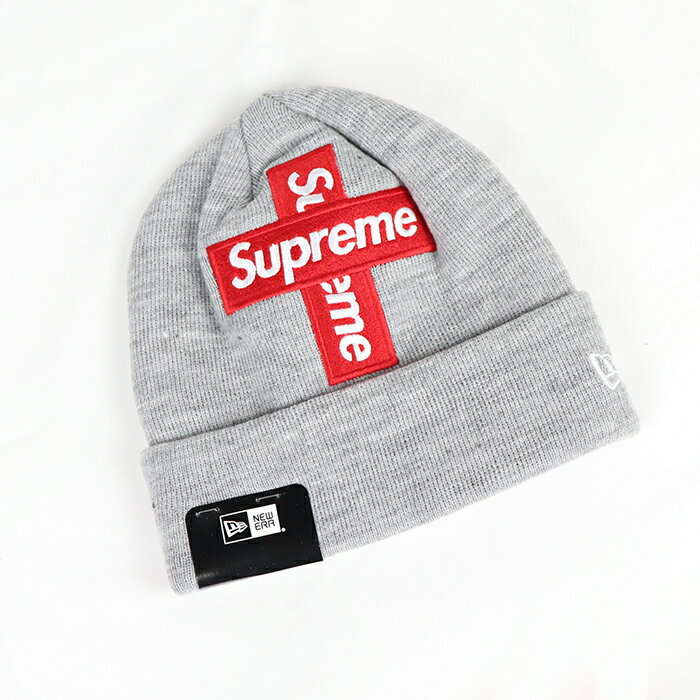 Supreme × New Era / シュプリーム ニューエラCross Box Logo Beanie / クロス ボックス ロゴ ビーニーHeather Grey / ヘザー グレー2020FW 正規品 新古品【中古】