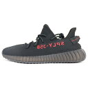 adidas Originals by KANYE WEST /アディダス オリジナル カニエ ウェストYeezy Boost 350 V2 SPLY-350 /イージー ブースト スプレイ 350CORE BLACK/CORE BLACK/RED /コアブラック レッド 黒【CP9652】 国内正規品 2020 新古品【中古】