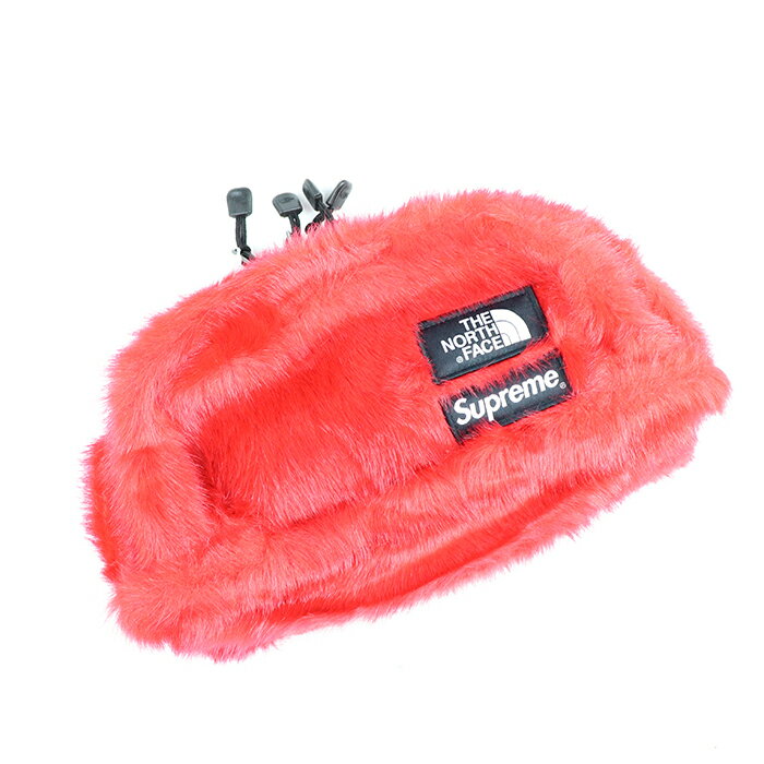 Supreme x THE NORTH FACE /シュプリーム ザ ノースフェイスFaux Fur Waist Bag / フォックス ファー ウエスト バッグ Red / レッド 赤2020FW 国内正規品 タグ付き 新古品【中古】