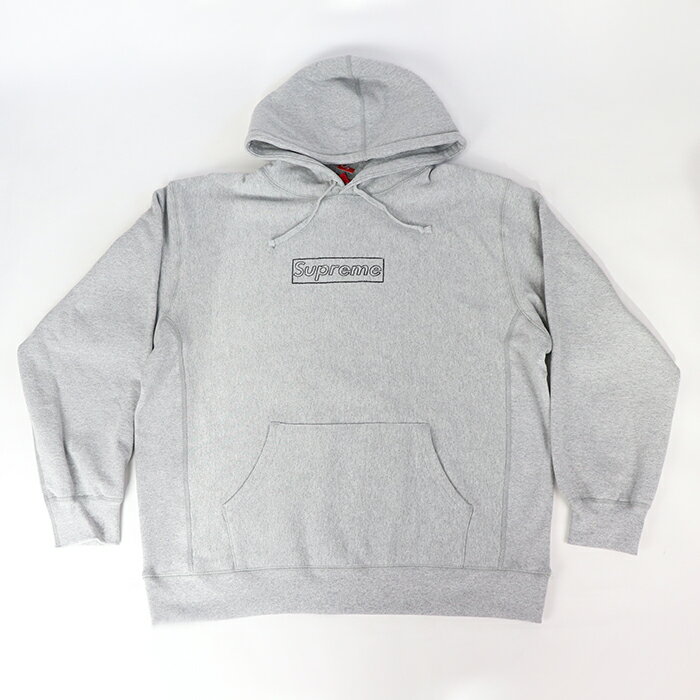 Supreme × KAWS シュプリーム × カウズChalk Logo Hooded Sweatshirt /チョーク ロゴ フーディ スウェット シャツ パーカーGrey / グレー2021SS 国内正規品 新古品