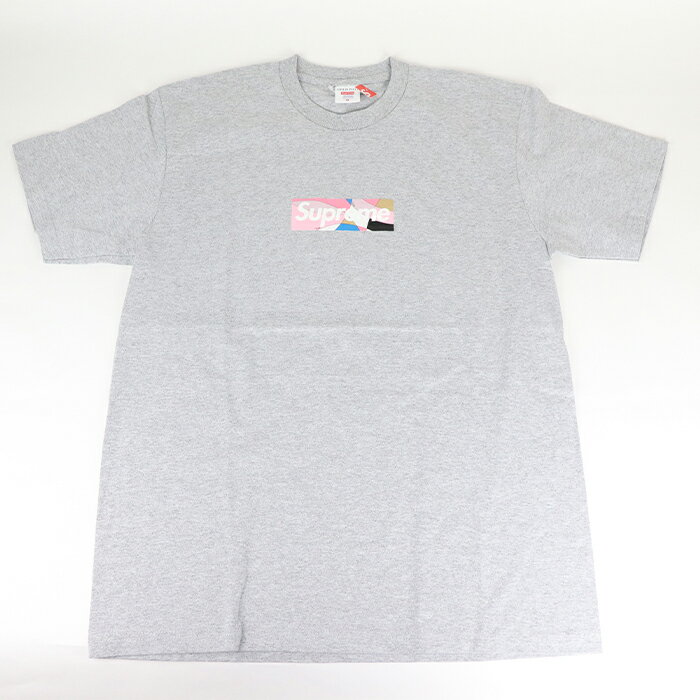 2021SS Supreme x Emilio Pucci / シュプリーム エミリオ プッチBox Logo Tee Grey/Pink / ボックス ロゴ Tシャツ　グレー ピンク2021SS 国内正規品 新古品【中古】