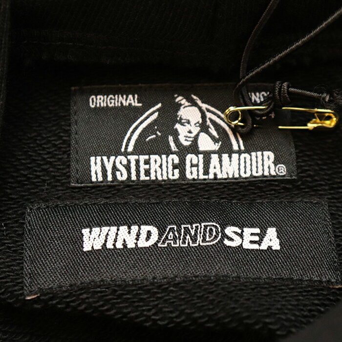 WIND AND SEA × HYSTERIC GLAMOUR /ウィンダンシー × ヒステリック グラマーWDS Hoodie / フーディー パーカーBlack / ブラック 黒2021AW 国内正規品 新古品【中古】