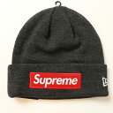 Supreme x New Era / シュプリーム ニューエラBox Logo Beanie / ボックス ロゴ ビーニーCharcoal / チャコール2021AW 国内正規品 新古品【中古】