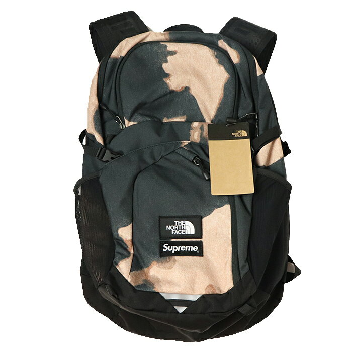 Supreme × The North Face /シュプリーム × ザ ノース フェイスBleached Denim Print Pocono Backpack /ブリーチド デニム ポコノ バックパックBlack / ブラック 黒2021AW TNF 国内正規品新古品【中古】