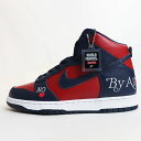 Supreme × Nike SB / シュプリーム × ナイキDunk High By Any Means Red/Navy-White /ダンク ハイ バイ エニー ミーンズ レッド ネイビー ホワイトVarsity Red/Midnight Navy【DN3741-600】2022SS 正規品 新古品【中古】