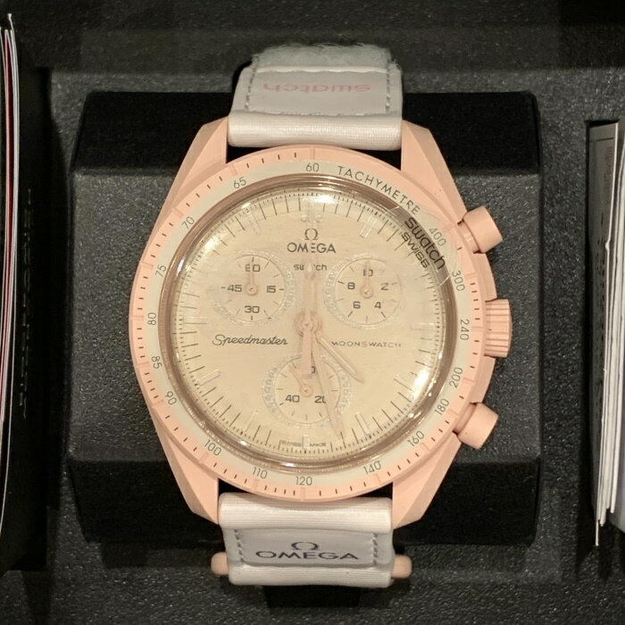 OMEGA × SWATCH / オメガ スウォッチBIOCERAMIC MoonSwatchMission to Venusバイオセラミック ムーンスウォッチミッション トゥー ヴィーナスPink / ピンク 金星正規品 新古品【中古】