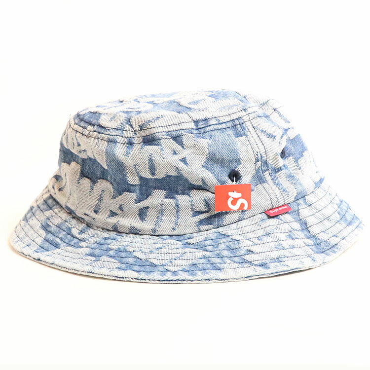 2022SS Supreme / シュプリームFat Tip Jacquard Denim Crusher /ファット ティップ ジャカード デニム クラッシャー Hat ハットBlue / ブルー 青正規品 新古品【中古】