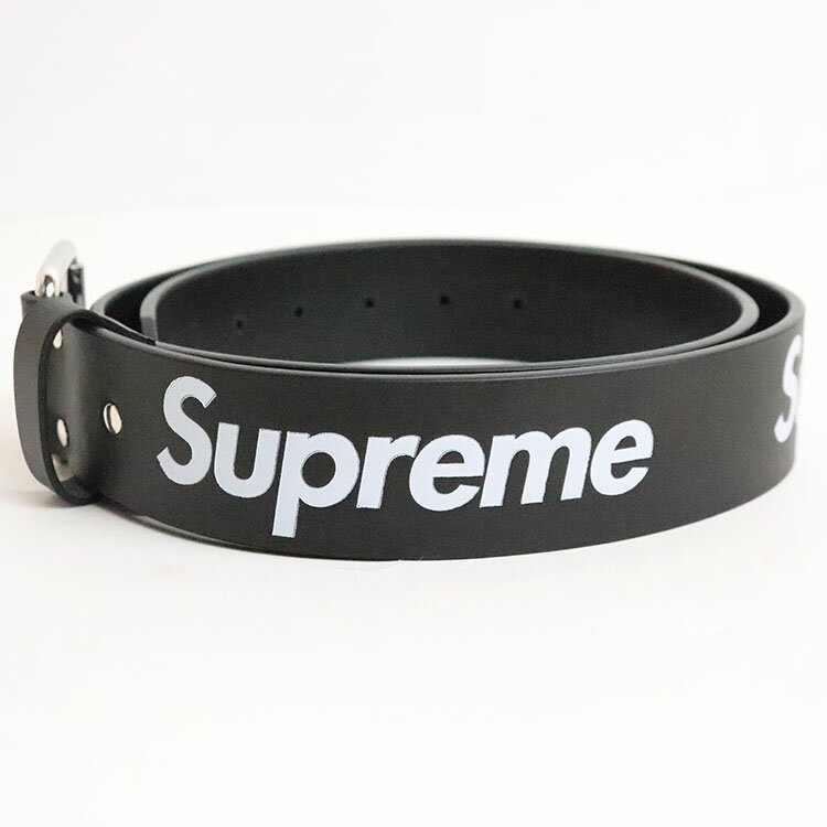 Supreme 2022SS Supreme Repeat Leather Belt Black