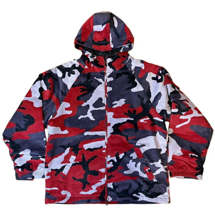 Supreme × NIKE / シュプリーム ナイキArc Corduroy Hooded Jacket /アーチ コーデュロイ フーデッド ジャケットRed Camo / レッド カモ 赤 迷彩2022SS 国内正規品 新古品【中古】