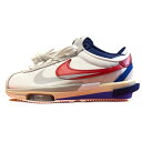 2022 sacai × NIKE / サカイ ナイキZoom Cortez White and University Red /ズーム コルテッツホワイト アンド ユニバーシティレッド【DQ0581-100】正規品 新古品【中古】