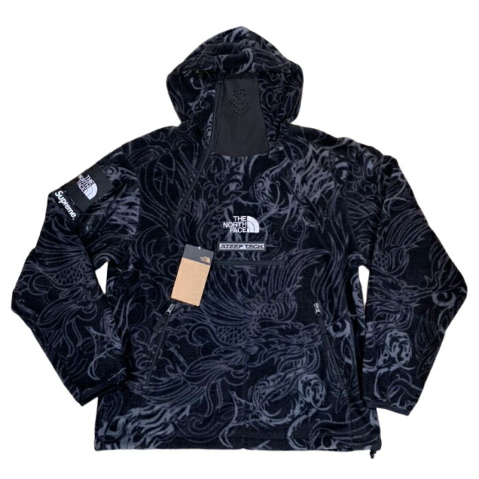 2022FW Supreme × THE NORTH FACE /シュプリーム ザ ノースフェイスSteep Tech Fleece Pullover /スティープテック フリース プルオーバー ジャケットBlack / ブラック 黒2022AW 国内正規品 新古品【中古】