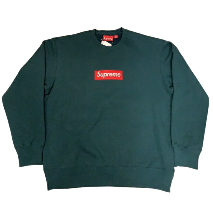 2022FW Supreme / シュプリームBox Logo Crewneck /ボックスロゴ クルーネック スウェットDark Pine / ダークパイン 緑2022AW 国内正規品 タグ付き 新古品【中古】