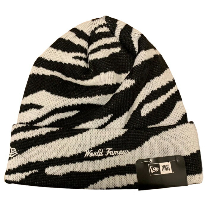 2022FW Supreme × New Era /シュプリーム ニューエラBox Logo Beanie / ボックスロゴ ビーニーZebra / ゼブラ 白黒2022AW 正規品 新古品【中古】