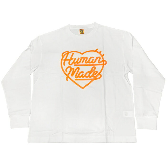 Human Made / ヒューマンメイドHEART L/S T-SHIRT /ハート ロングスリーブ Tシャツ Tee ロンT 長袖White / ホワイト 白2023 正規品 新古品【中古】