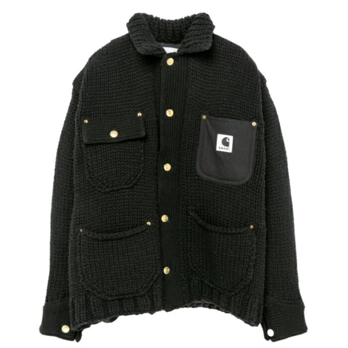 Carhartt x sacai / カーハート × サカイKnit Jacket Michigan / ニット ジャケット ミシガンBlack / ブラック 黒2023AW 正規品 新古品【中古】のサムネイル