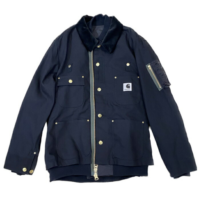 Carhartt x sacai / カーハート × サカイCanvas x MA-1 Jacket Michigan /キャンバス × MA1 ジャケット ミシガンBlack / ブラック 黒2023AW 国内正規品 新古品