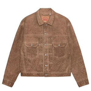 Stussy  Levi's / ƥ塼 ꡼ХDYED JACQUARD TRUCKER JACKET / 㥫 ȥå 㥱å ǥ˥Brown / ֥饦2023AW  ʡš