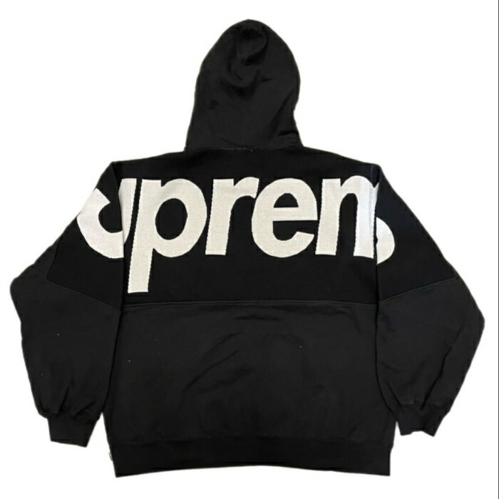 Supreme / シュプリームBig Logo Jacquard Hooded Sweatshirt /ビッグロゴ ジャカード フーデッド スウェットシャツ フーディ― パーカーBlack / ブラック 黒2023FW 国内正規品 新古品【中古】