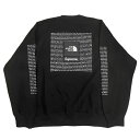 2024SS Supreme × THE NORTH FACE /シュプリーム × THE NORTH FACECrewneck / クルーネックBlack / ブラック 黒国内正規品 新古品【中古】