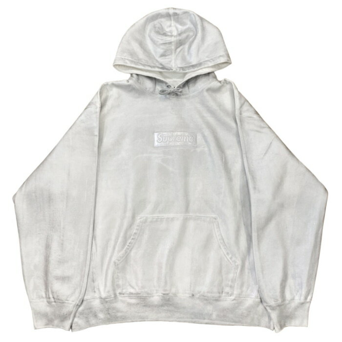 2024SS Supreme / シュプリームMM6 Maison Margiela Foil Box Logo Hooded Sweatshirt /メゾンマルジェラ フォイル ボックス ロゴ フーデッド スウェットシャツWhite / ホワイト 白正規品 新古品【中古】