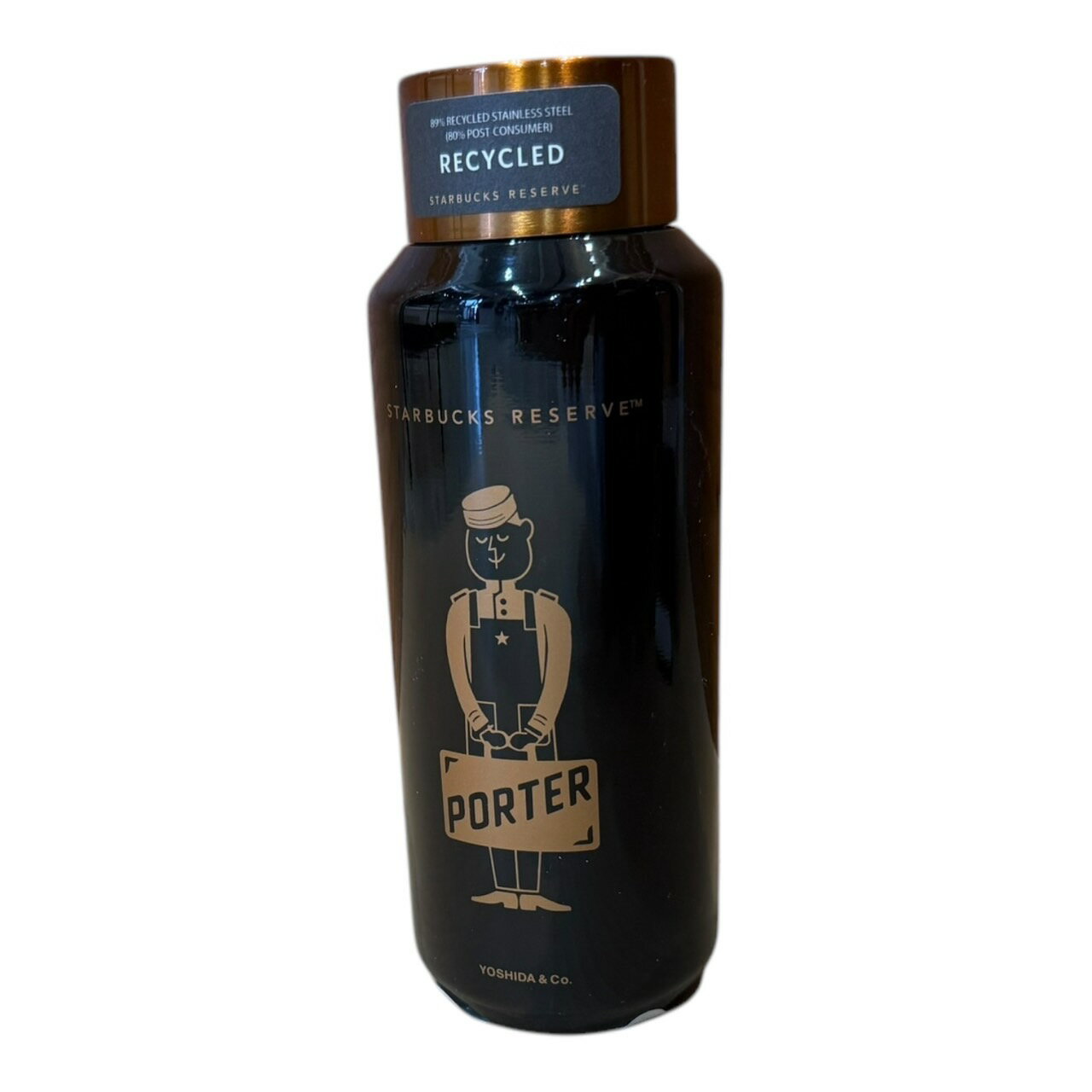 Porter × STARBUCKS /ポーター × スターバックスRecycled S/S Bottle 355ml Black /リサイクルステンレスボトル 355mlBlack / ブラック 黒2025 正規品 新古品【中古】のサムネイル