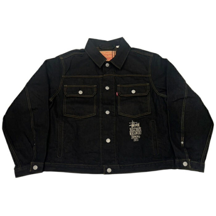 Stussy  Levi's / ƥ塼 ꡼ХCrispy Rinse Trucker /ꥹԡ  ȥå ǥ˥ 㥱åBlack/Brown / ֥å ֥饦 2024SS  ʡš