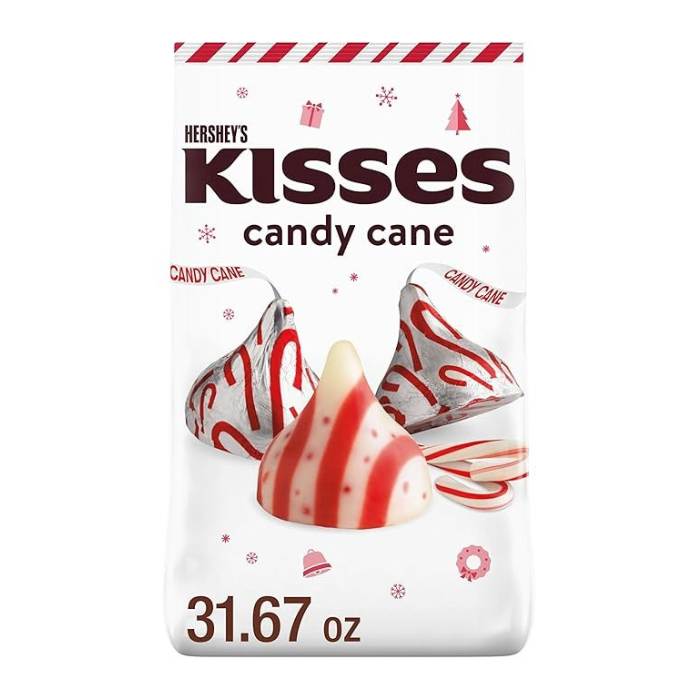 【クーポン配信中】ハーシーズ HERSHEY'S キス キャンディケイン風味 クリスマスストッキング詰め物キ..
