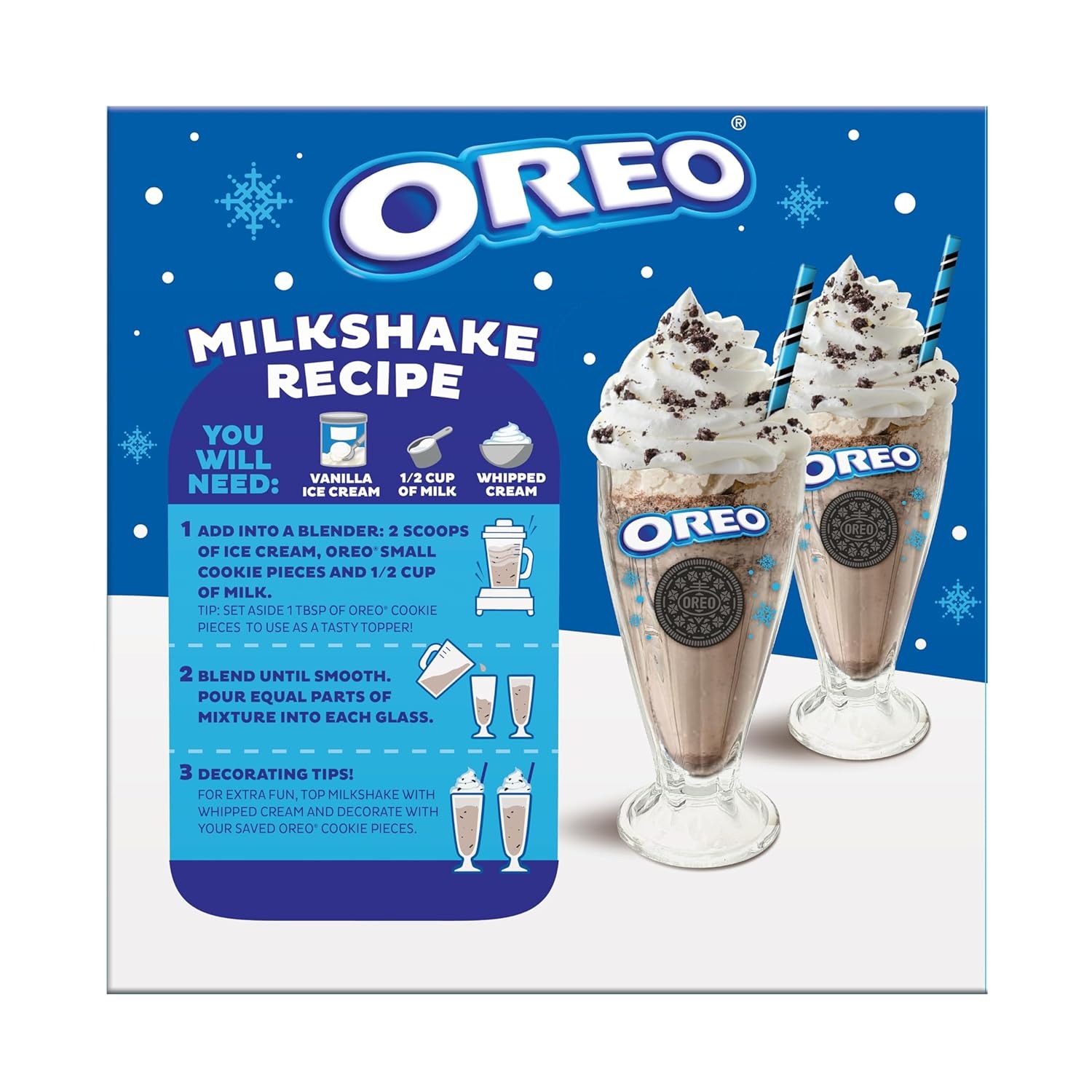 �ڥ����ݥ��ۿ����OREO�ʥ��쥪�� Milkshake Gift Set �ߥ륯�������� ���եȥ��å� 2�ĥ��饹�����ȥ��������������꡼�ॹ�����ס����å����ԡ������� Frankford Candy ���쥪���å��� ����ꥫ���ۻ� �ץ����ե� ���ꥹ�ޥ� �Х�󥿥��� ������