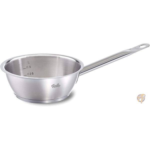 ステンレス鍋 フィスラー (Fissler) 片手鍋 プロコレクション コニカルパン 20cm ガス火/IH対応 ステンレス鍋 10年保証 ドイツ製 オーブン使用可 食器洗い機対応 84-143-20