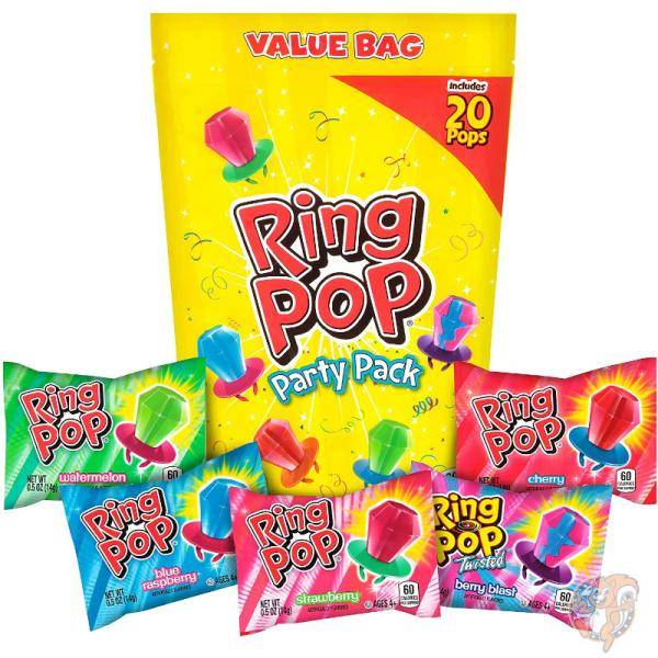 Ring Pop リングポップ キャンディ 20個 個包装 パーティパック イベント 誕生日会 ロリポップ 詰め合わせ アメリカ 送料無料