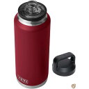 【30日限定500OFFクーポン配信】YETI Rambler 46オンスボトル 真空断熱 ステンレススチール チャグキャップ付き ハーベストレッド 送料無料