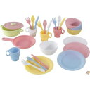 【 先着55名! 2日間限定ゾロ目555円クーポン】キッドクラフト おままごと 食器セット パステル 27個入り 63027 正規品 送料無料