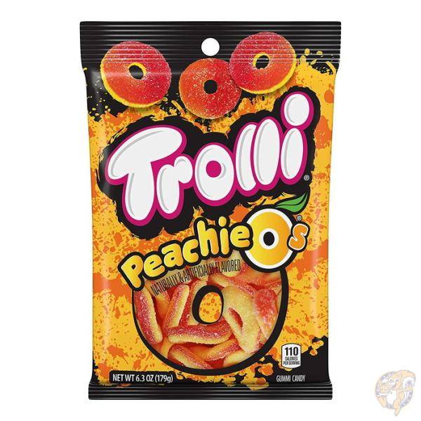 Trolli ピーチー オー リング ピーチ味 6.3オンス(178.6g) 8パック 送料無料