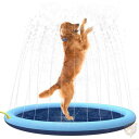【14-15日限定!1000円クーポン20名様】Flyboo スプラッシュ スプリンクラーパッド 犬 子供 67インチ(170.2cm) 送料無料