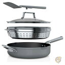 【 先着55名! 2日間限定ゾロ目555円クーポン】Ninja ニンジャ キッチン用品 調理器具 鍋フライパン セット シーソルトグレー CW102GY