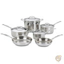 Cuisinart クイジナート 77-10 ステンレス製 錆びない 調理器具 フライパン 鍋 10点 セット並行輸入品 送料無料