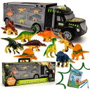 恐竜おもちゃ 15匹入り 恐竜輸送トラック付きセット Toyvelt 恐竜フィギュア 海外おもちゃ 送料無料